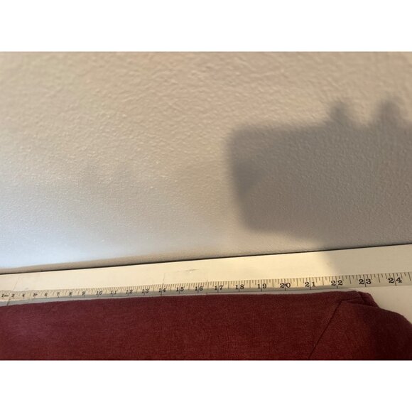 Volcom Mens Hoodie Sz L Maroon Heathered Logo Pocket Streetwear Worn-In Comfort - Picture 6 of 10